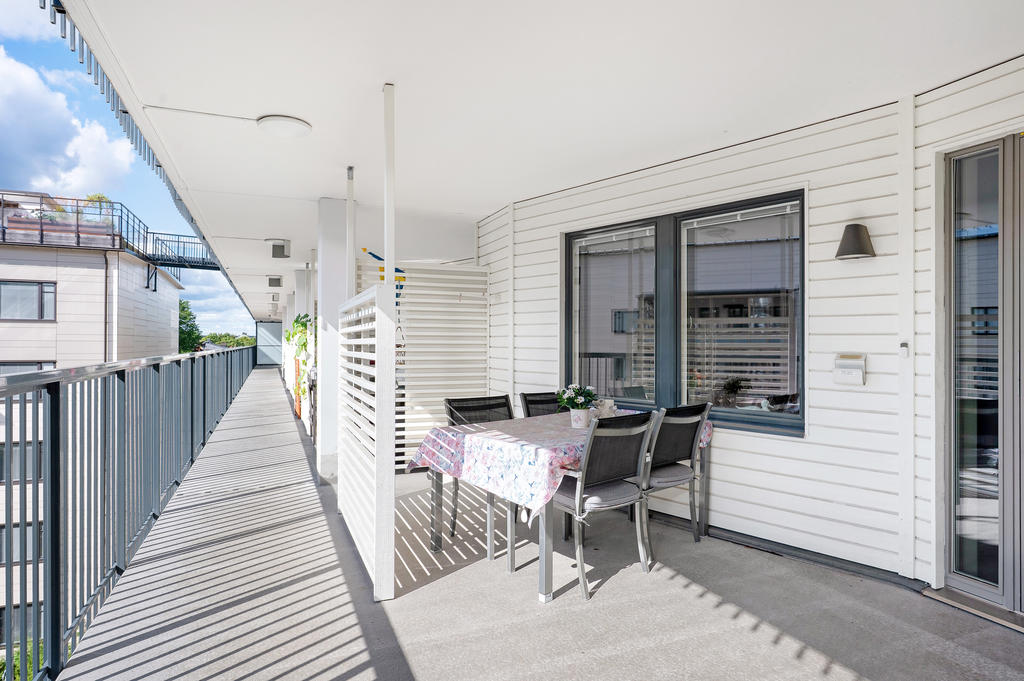 Uteplats på loftgång