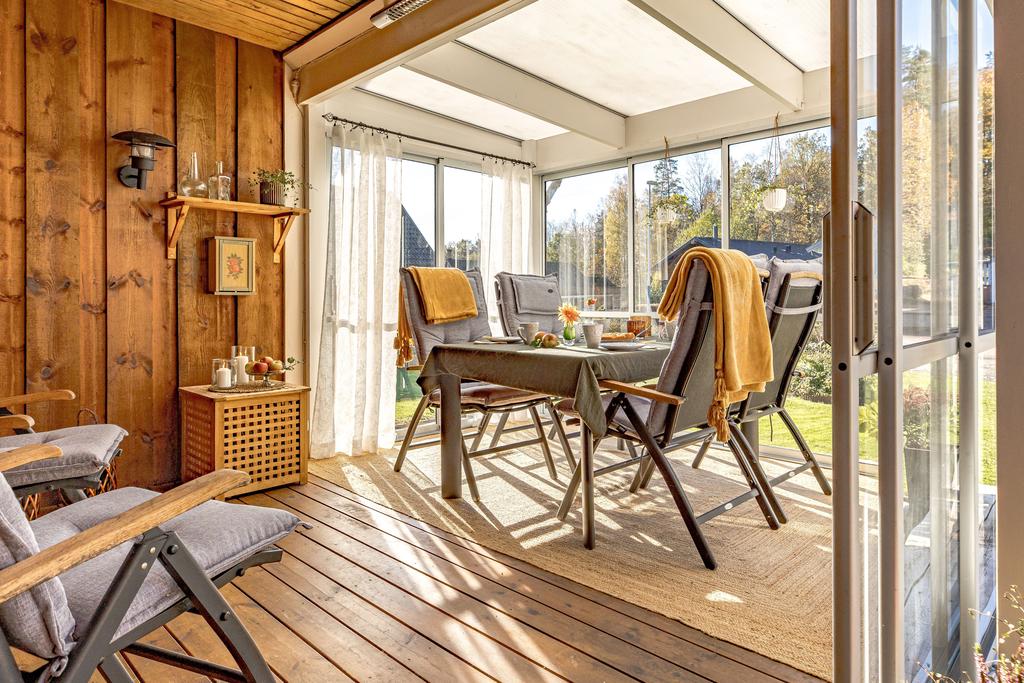 Uterummet används flitigt den varma tiden av året.