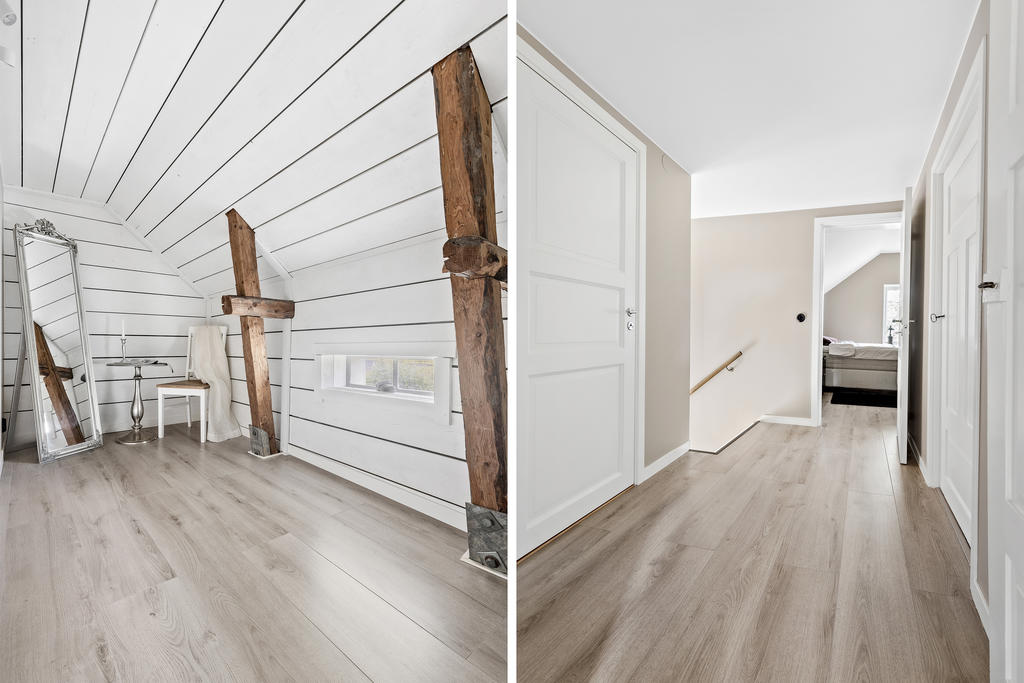 Walk in closet + hall övre plan