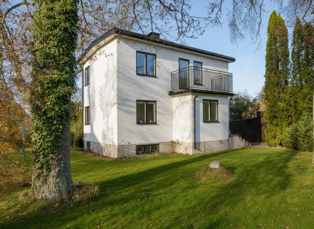 Illustration hur fastigheten skulle kunna se ut efter renovering - OBS Idéskiss!