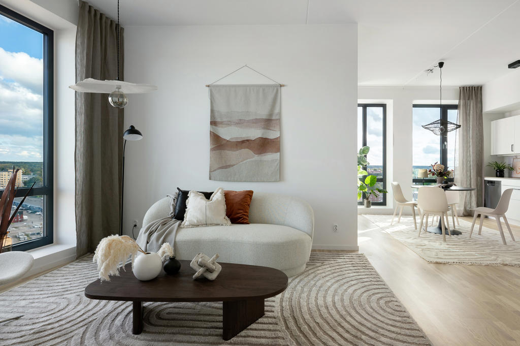 Exempelbild från visningslägenhet i huset, 3:a om 77 kvm.