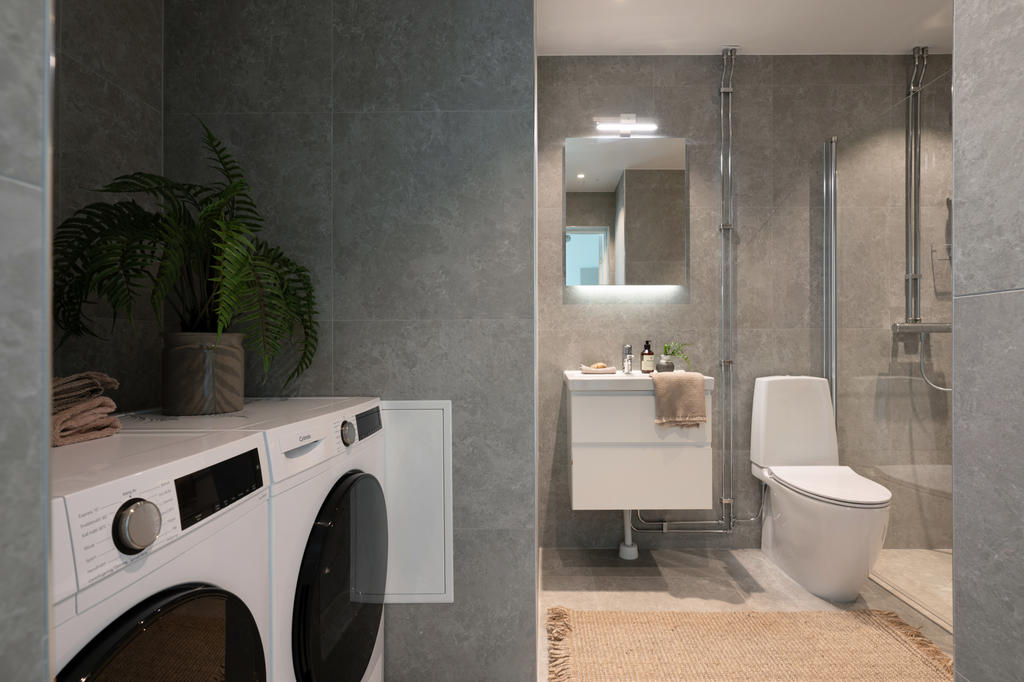 Exempelbild från visningslägenhet i huset, 3:a om 77 kvm.