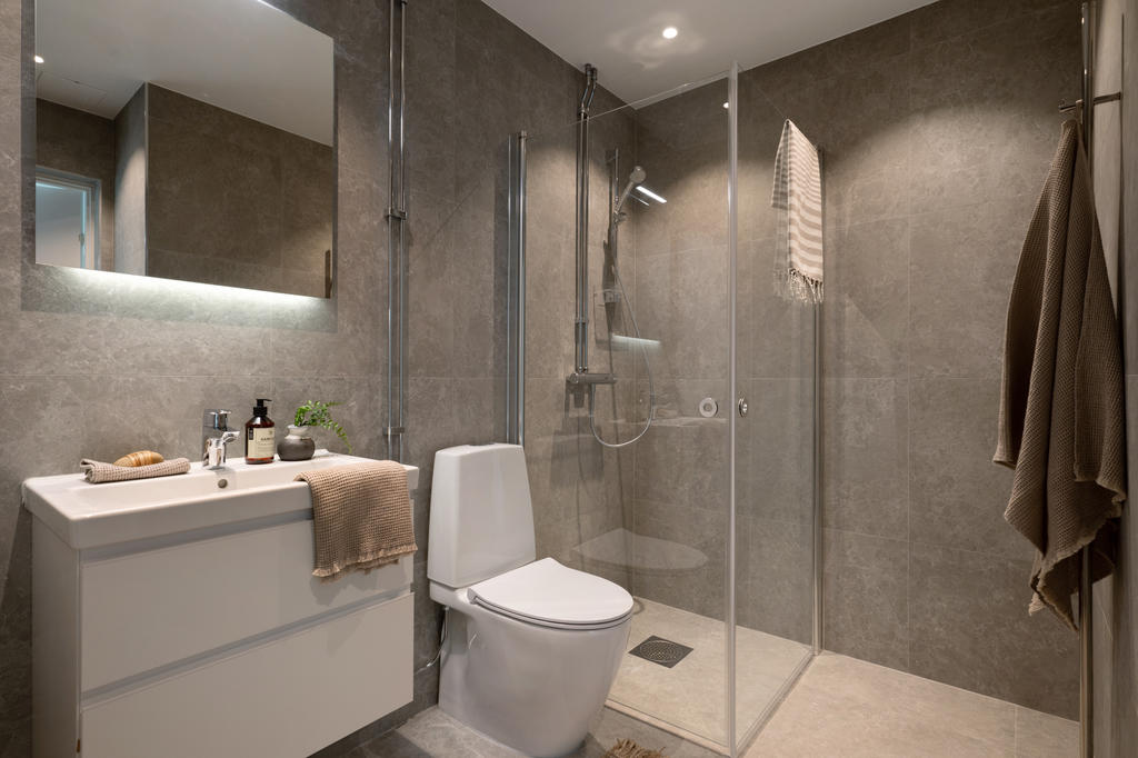 Exempelbild från visningslägenhet i huset, 3:a om 77 kvm.