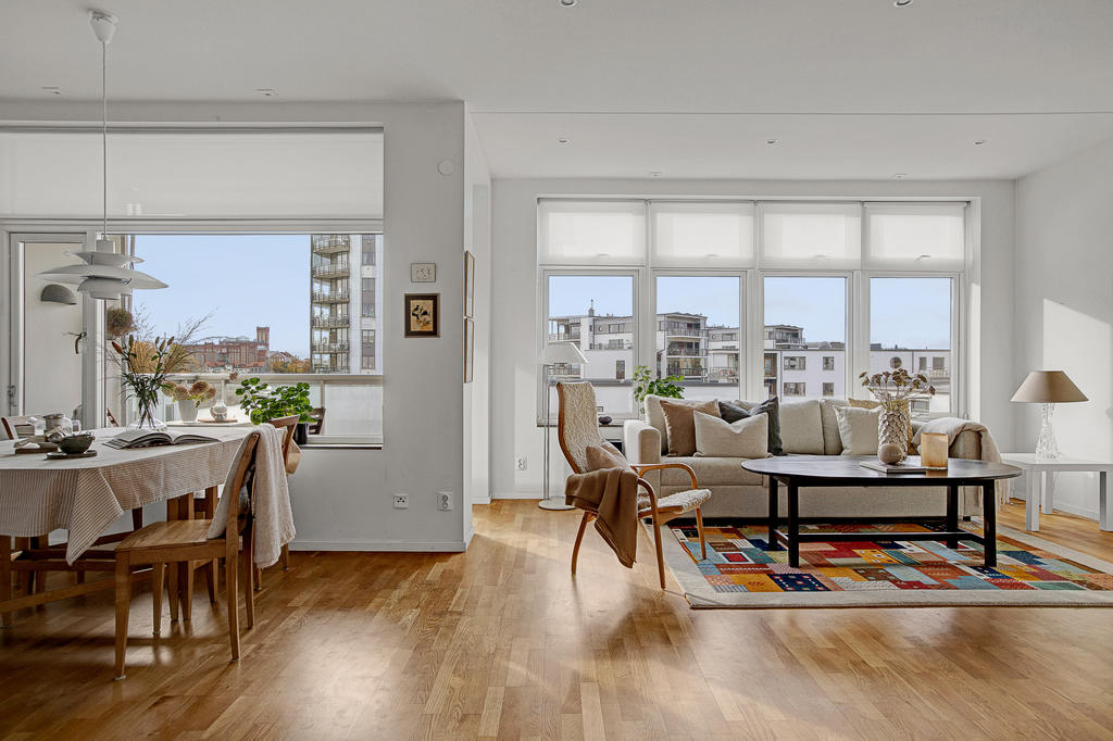 Allrum och kök i öppen planlösning