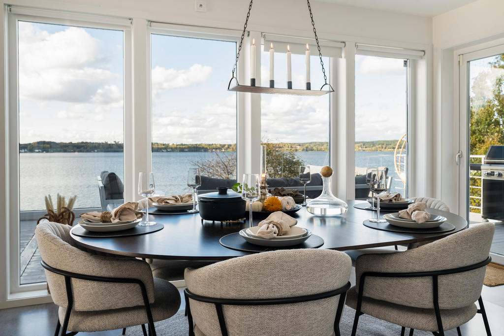 Matplats med vacker utsikt