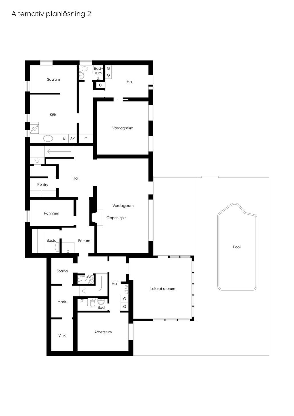 Alternativ planlösning