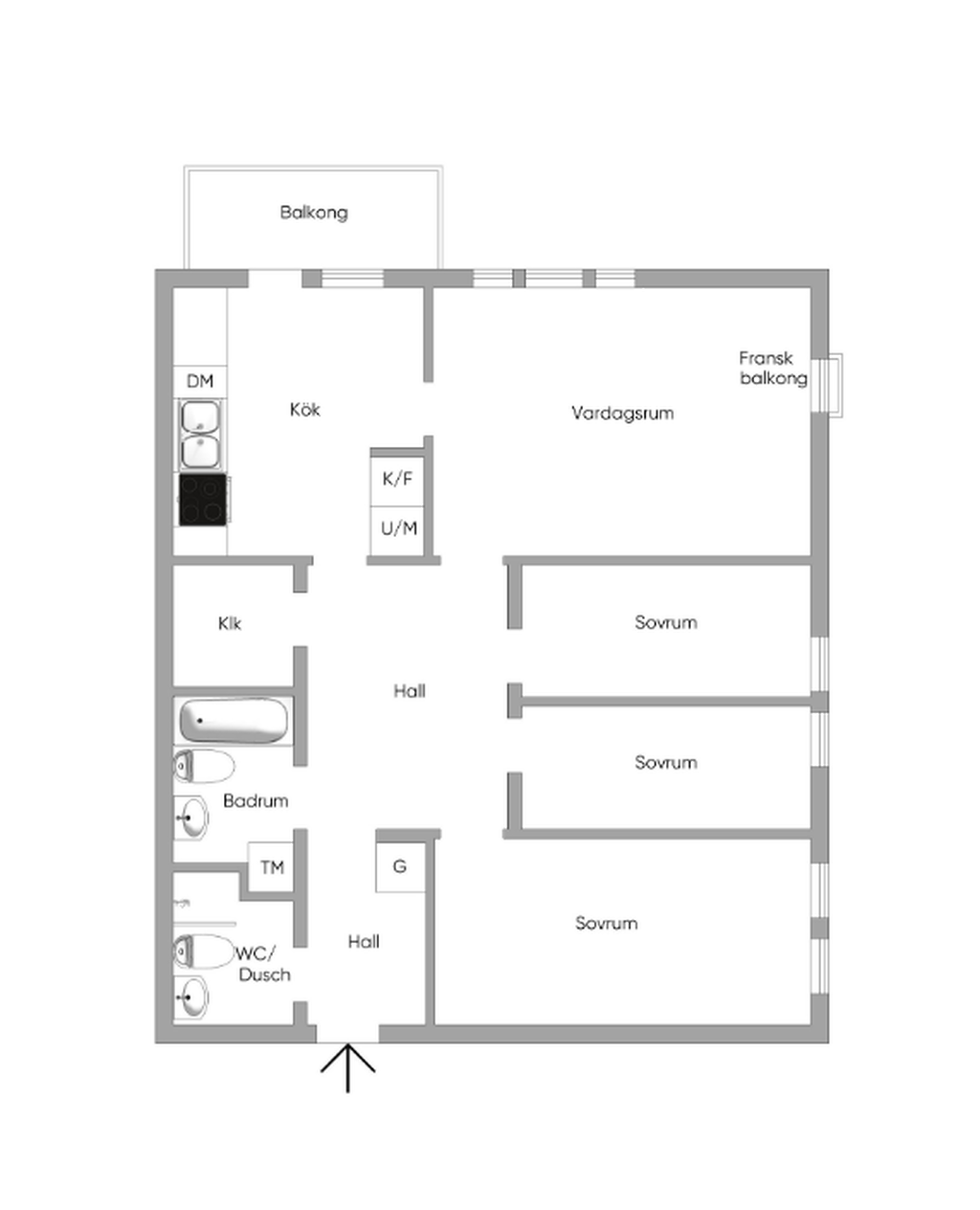 Original planlösning 