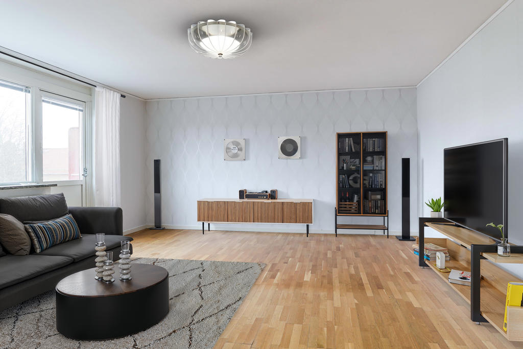 Vardagsrum  - AI genererad möblering