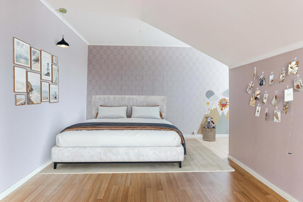 Sovrumsbild  - AI genererad möblering