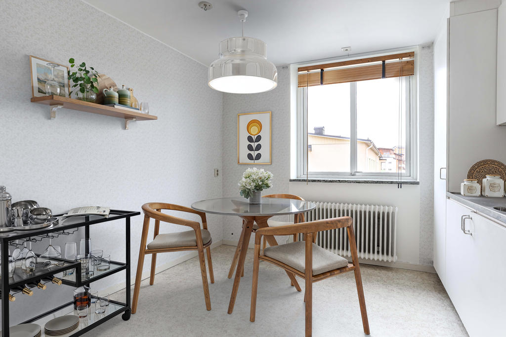 matplats köket  - AI genererad möblering