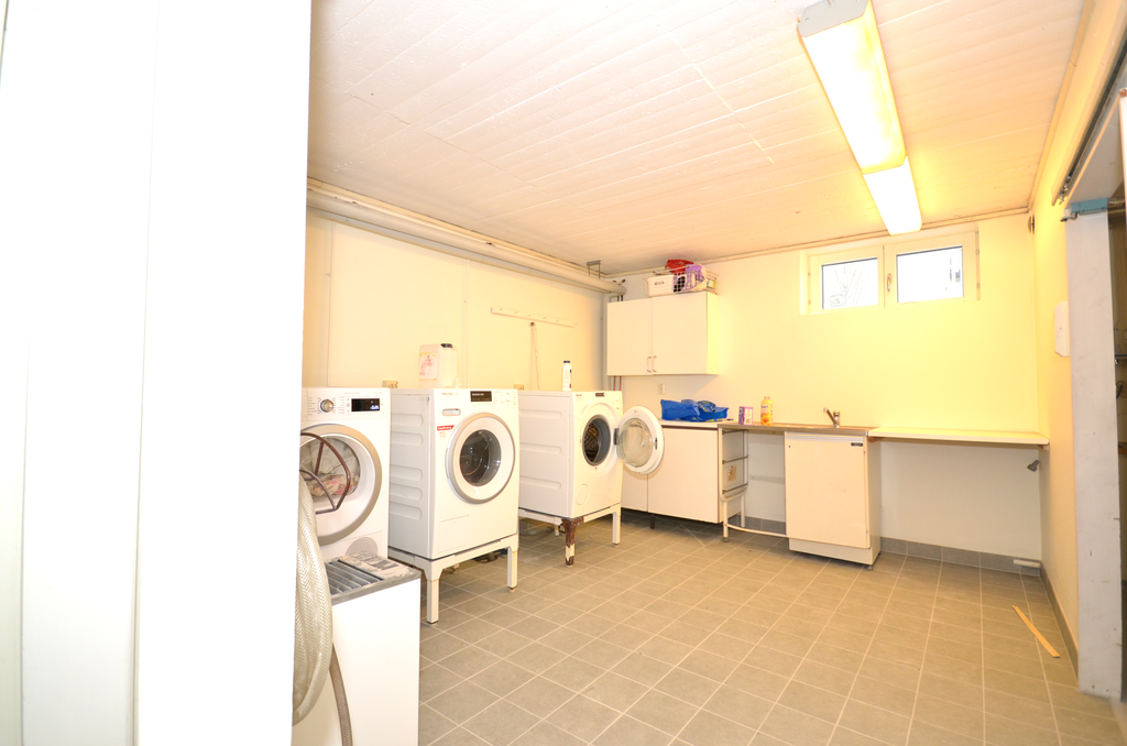 Tvättstuga i källarplanet