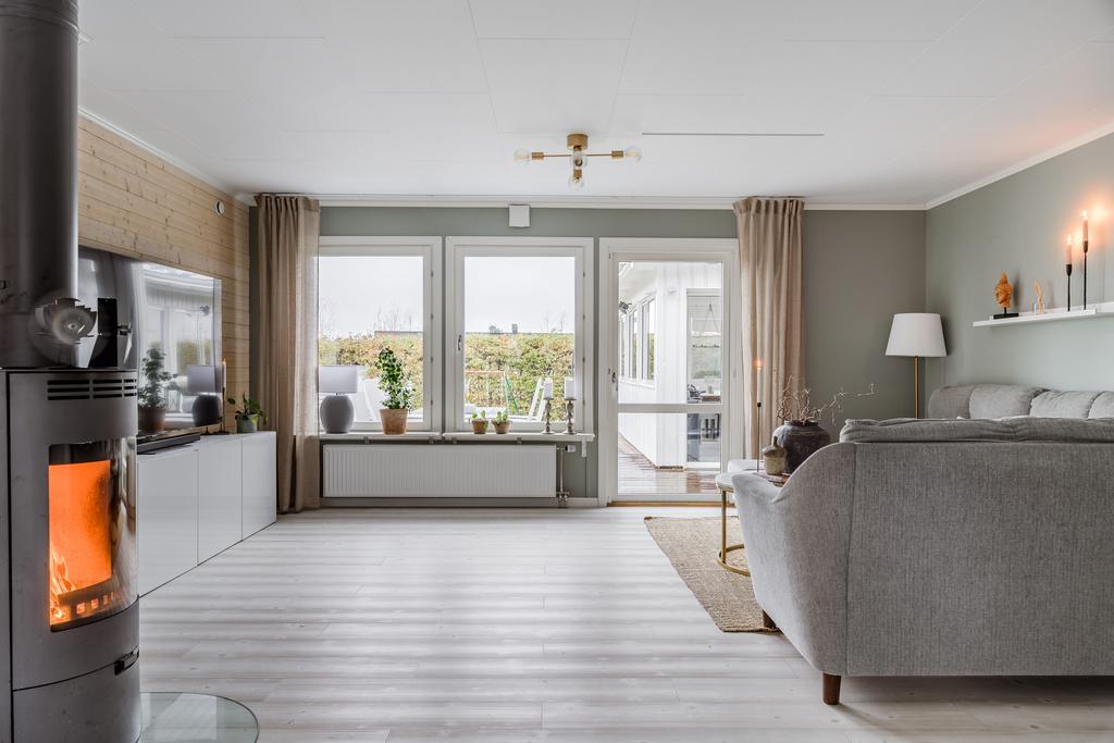 Öppen planlösning mot vardagsrum