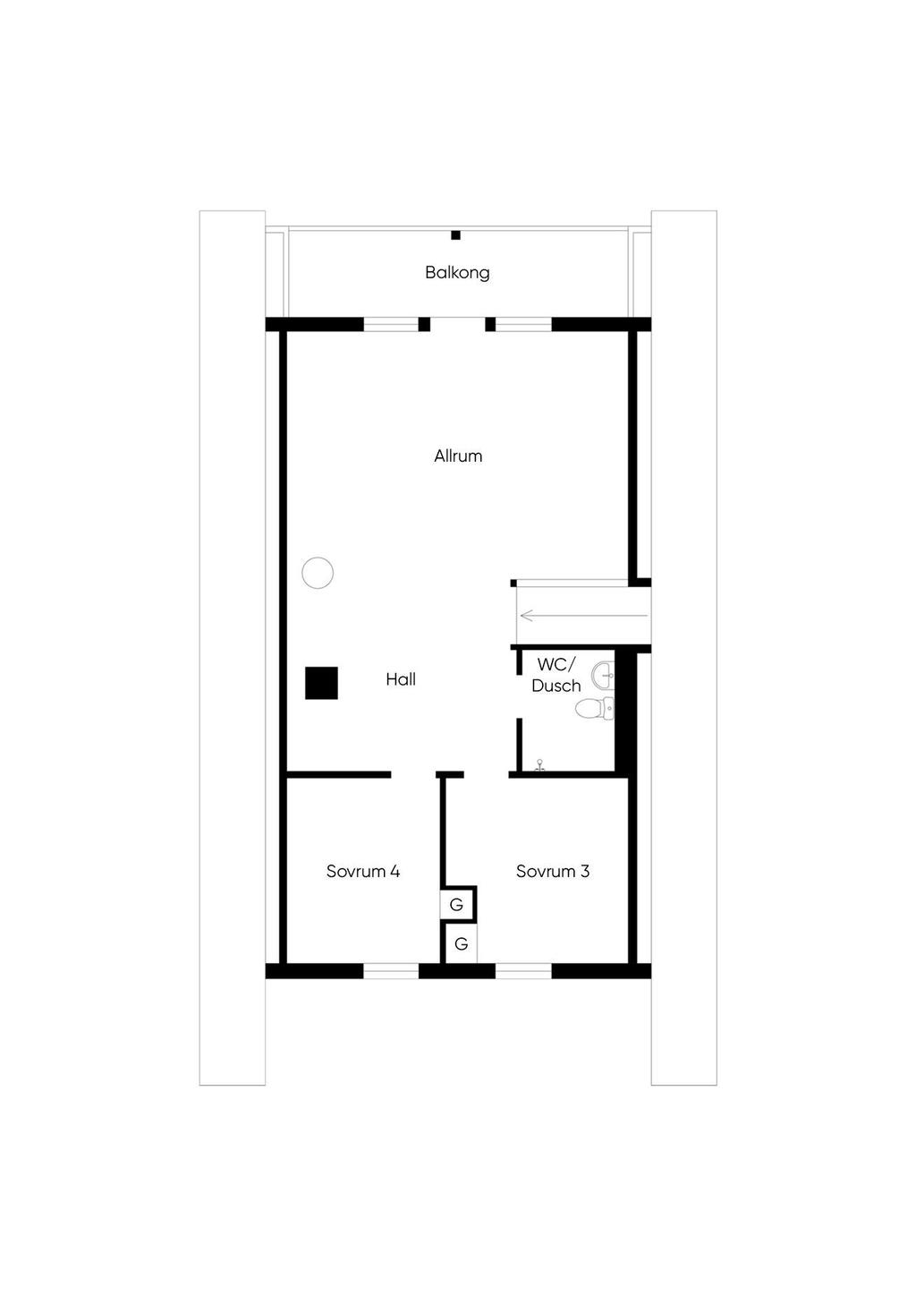 Planlösning övre plan