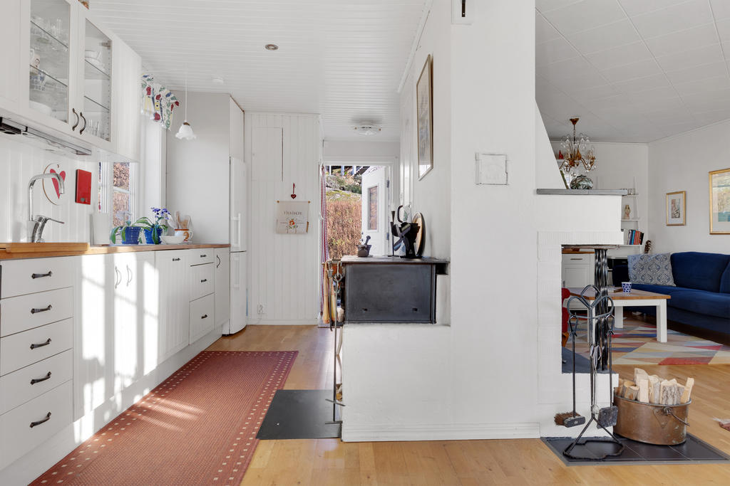 Öppen planlösning mot vardagsrum