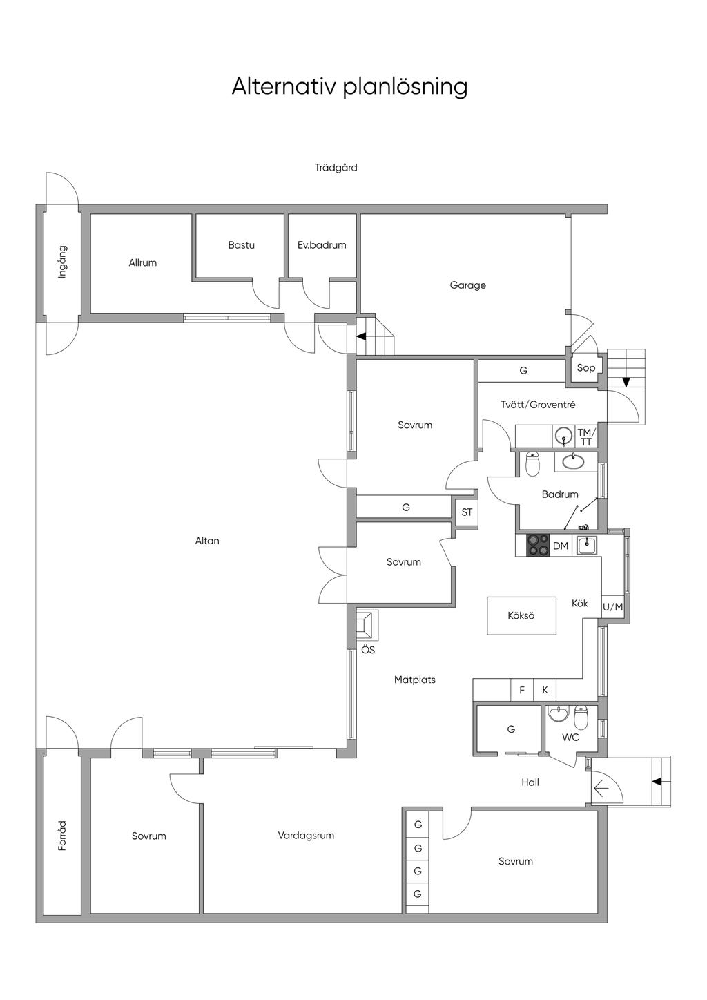 Alternativ planlösning