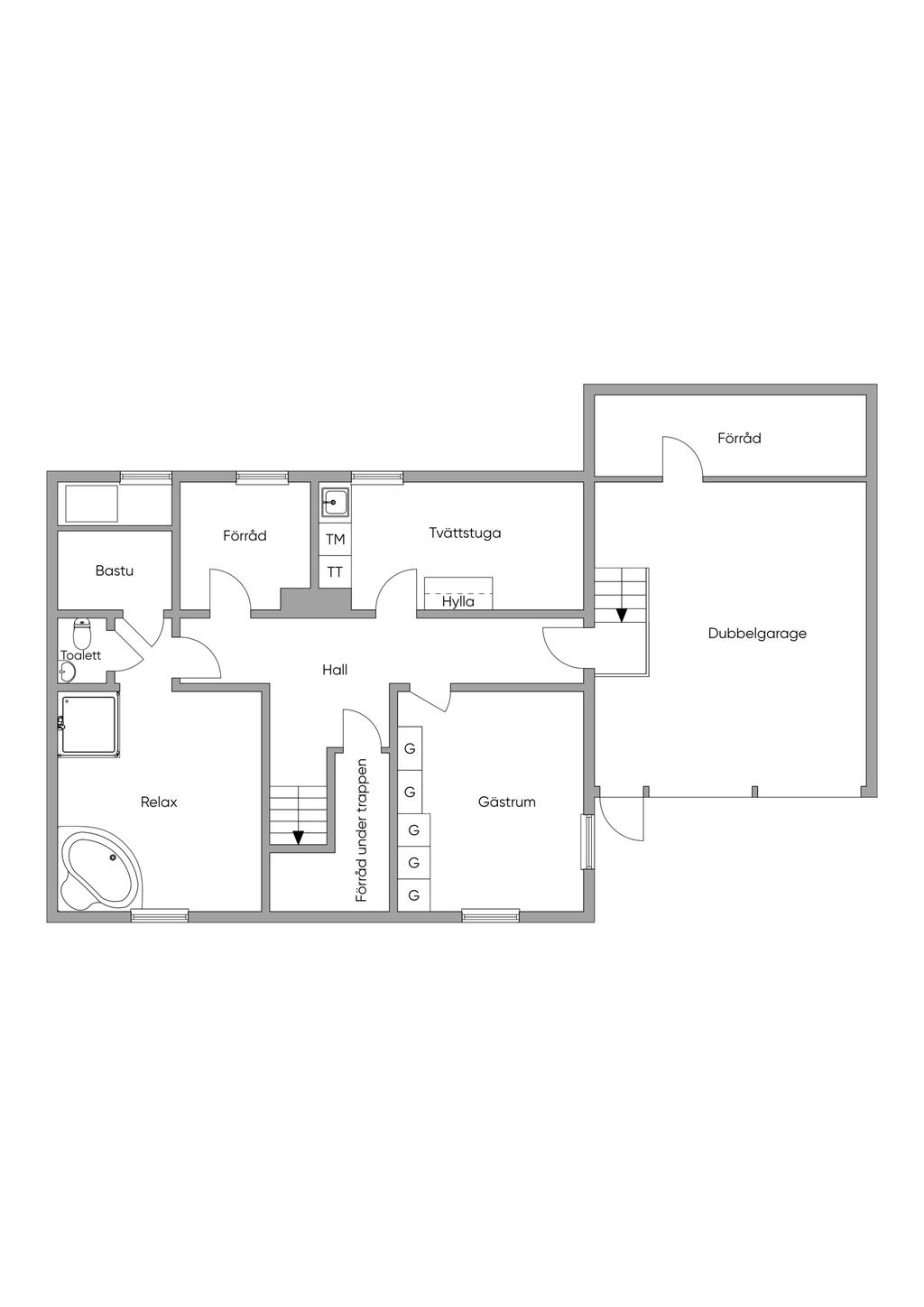 Planritning källarplan