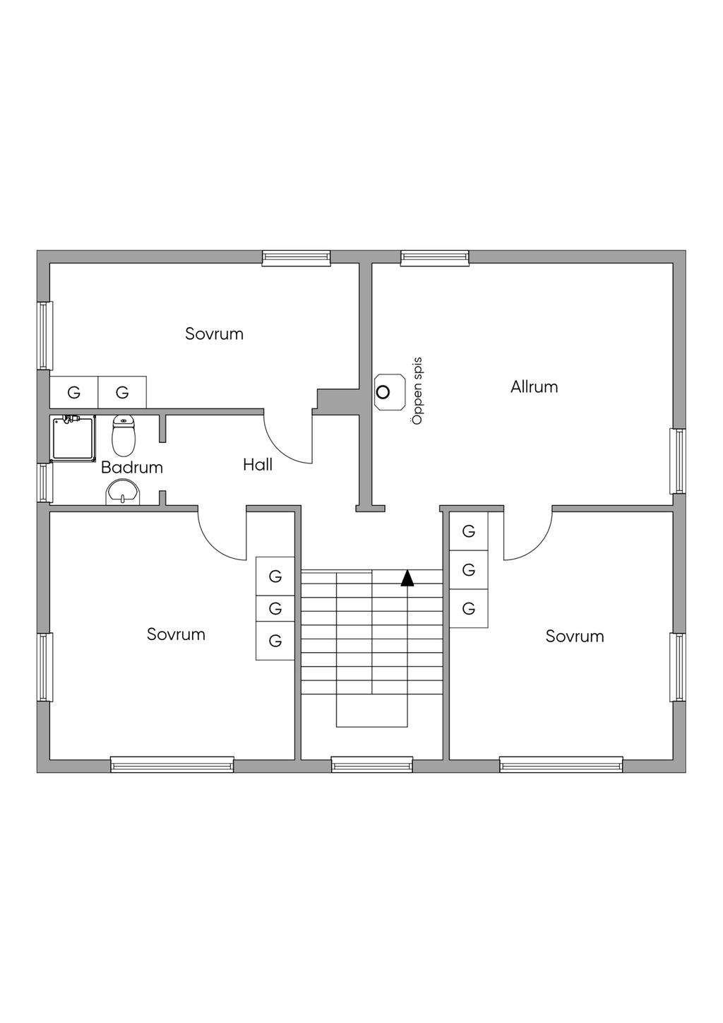 Planritning övreplan
