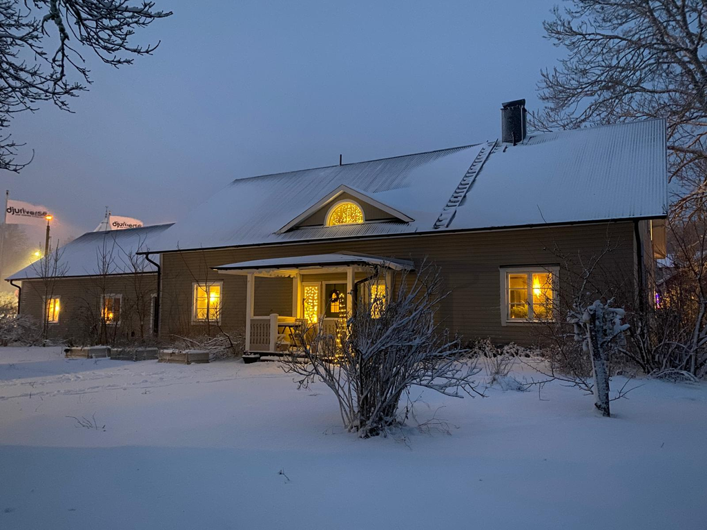 Exteriör kväll. 