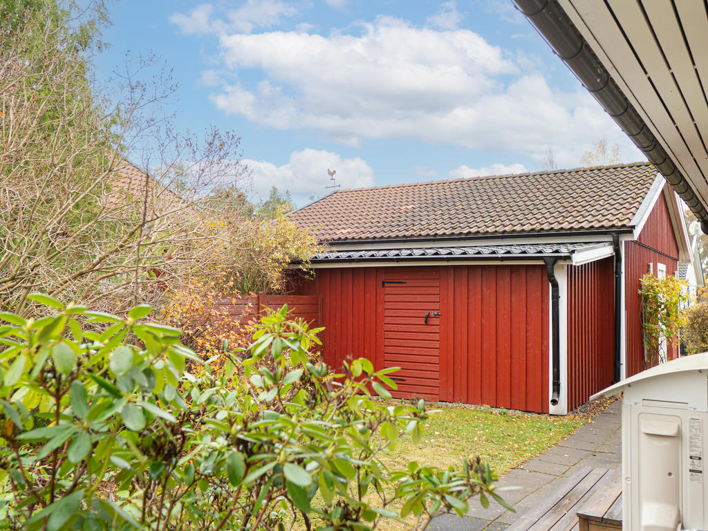Förrådsdel bakom garage 