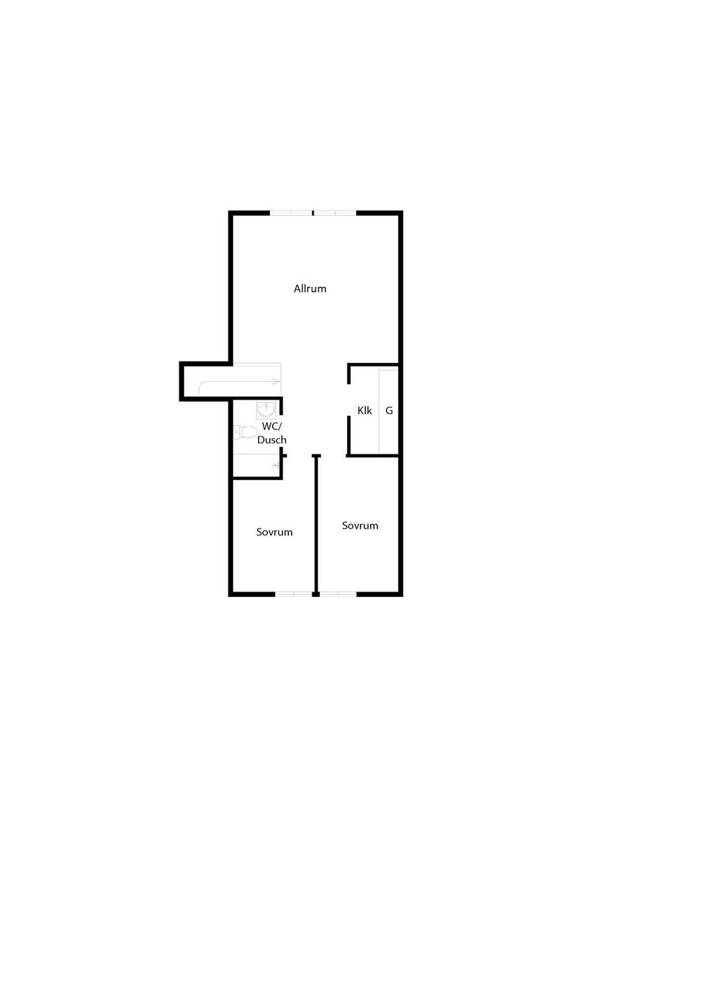 Planritning övre plan