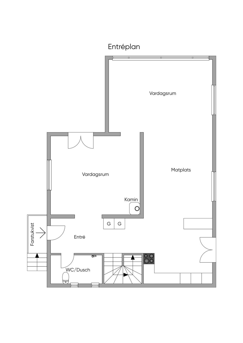 Planritning Entréplan