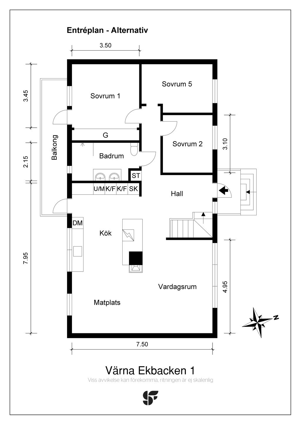 Alternativ planritning entréplan