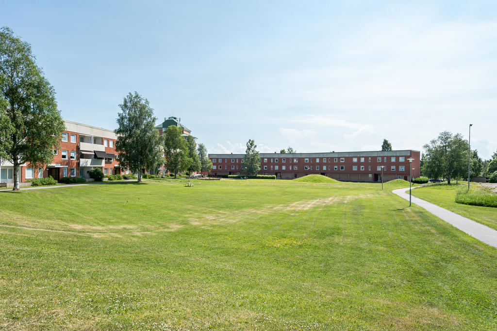 Stor härlig gräsyta utanför lägenheten 