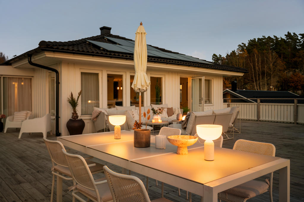 Även kvällstiden är magiska på terrassen