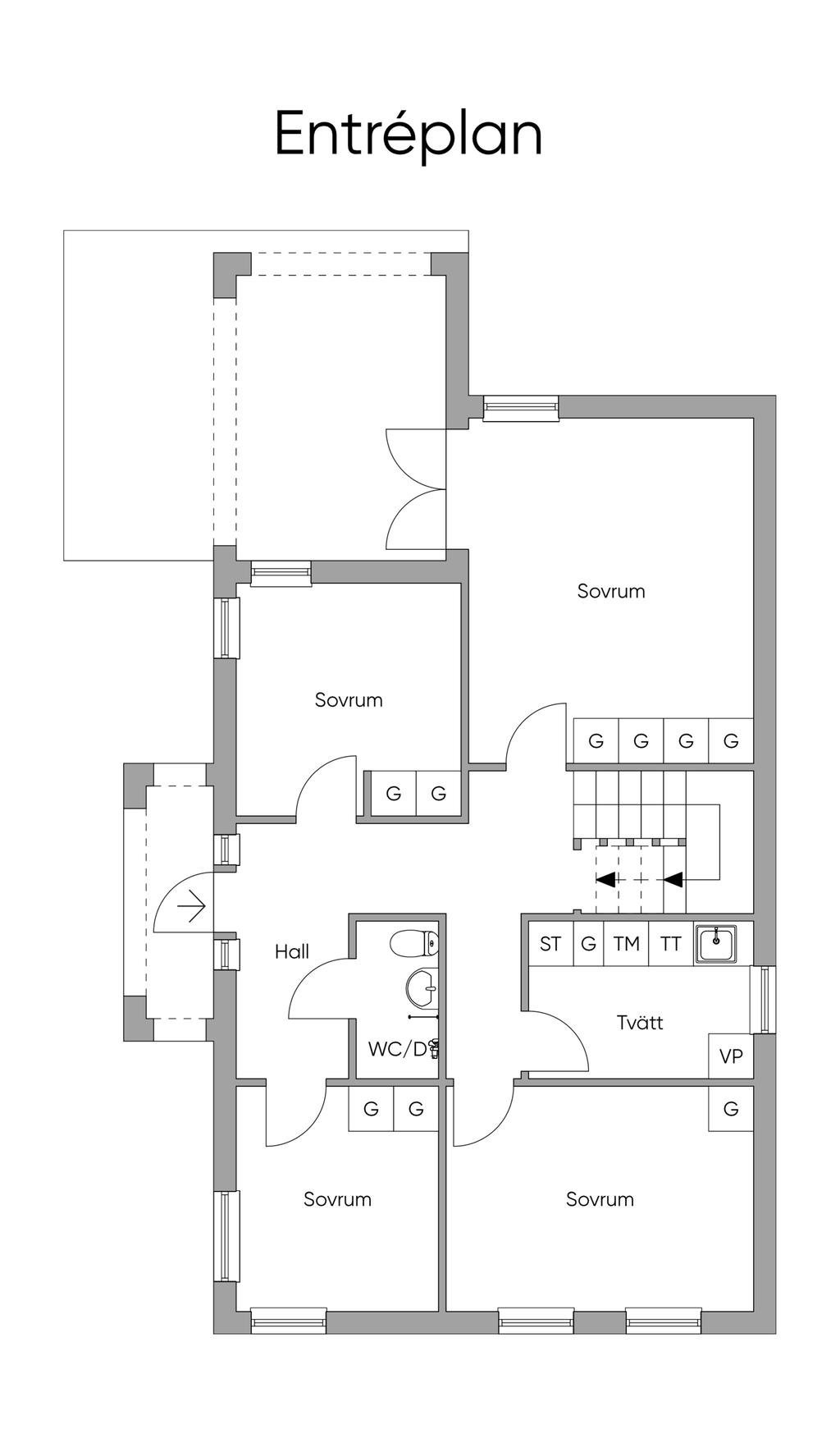 Planritning entréplan 