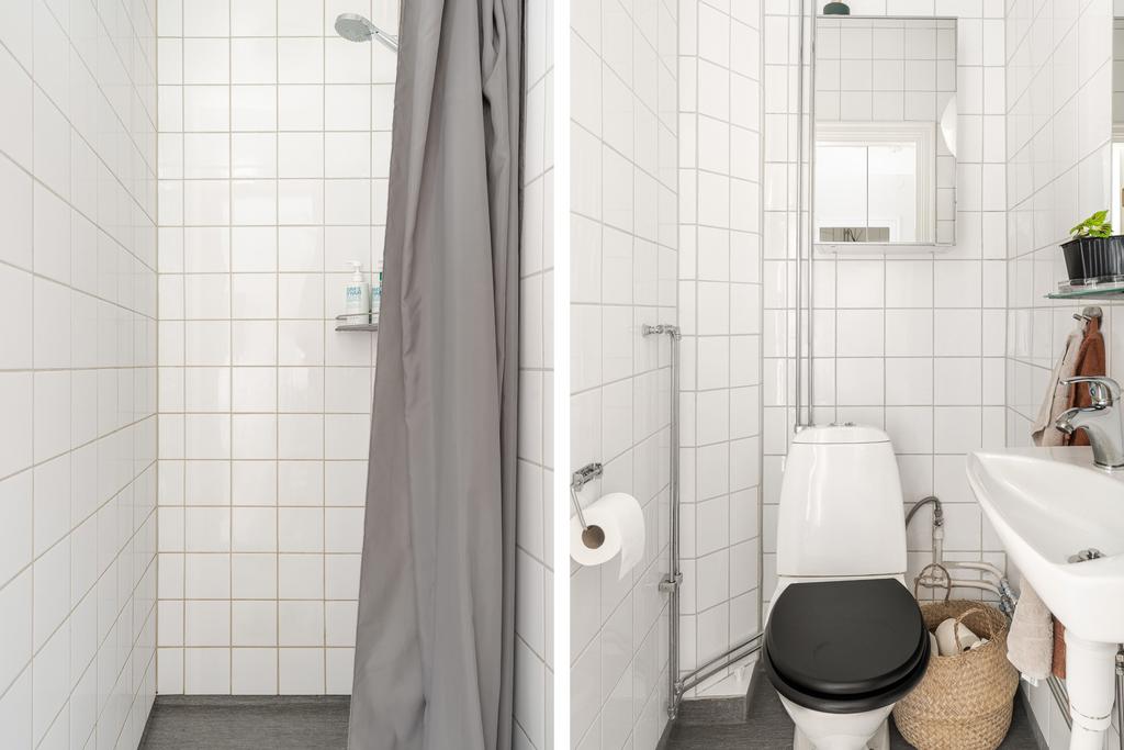Helkaklat separat duschrum och WC