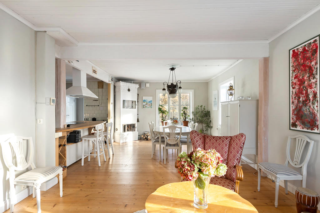 Öppen planlösning mellan allrum & kök 