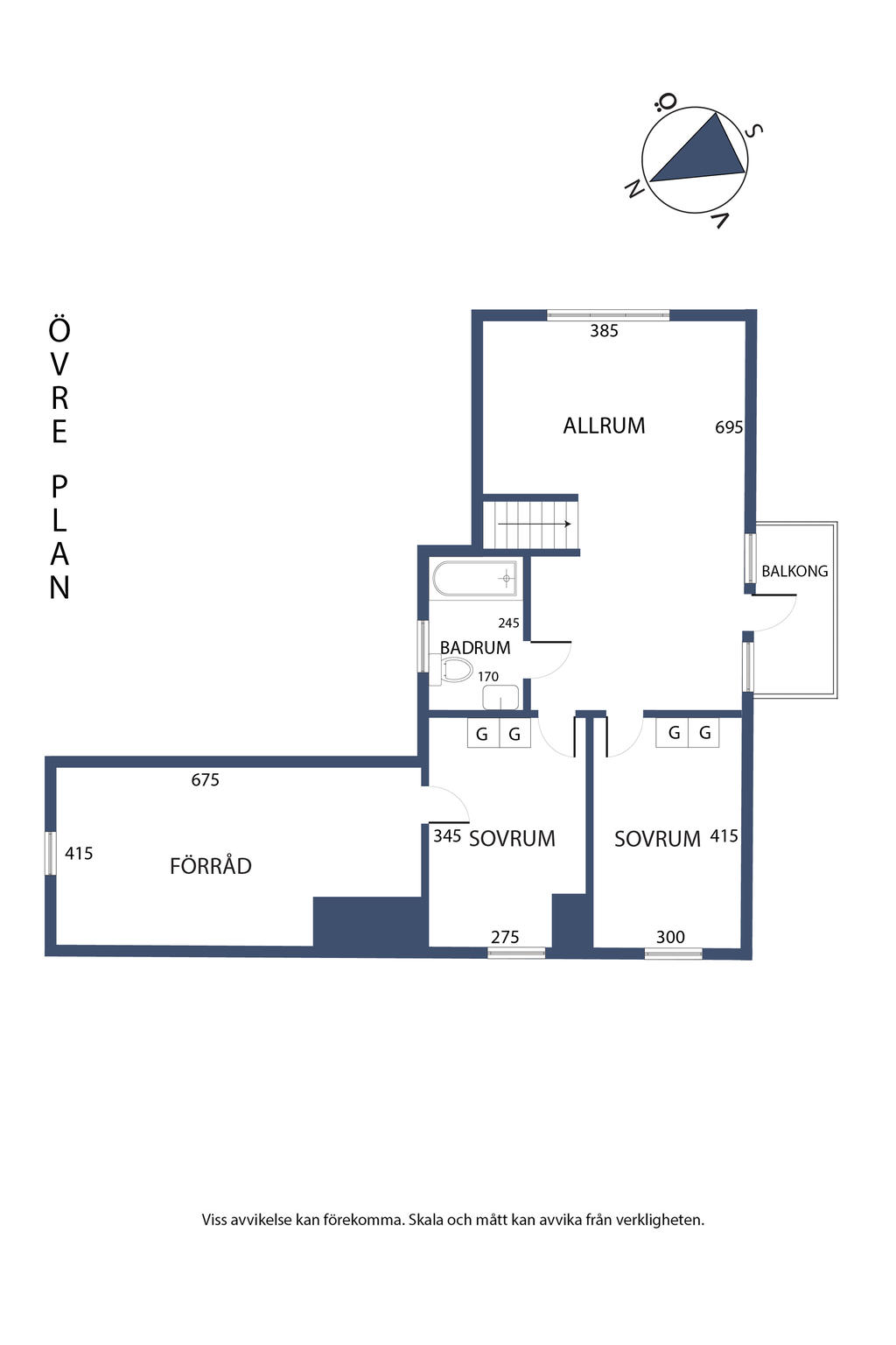Planlösning, övreplan