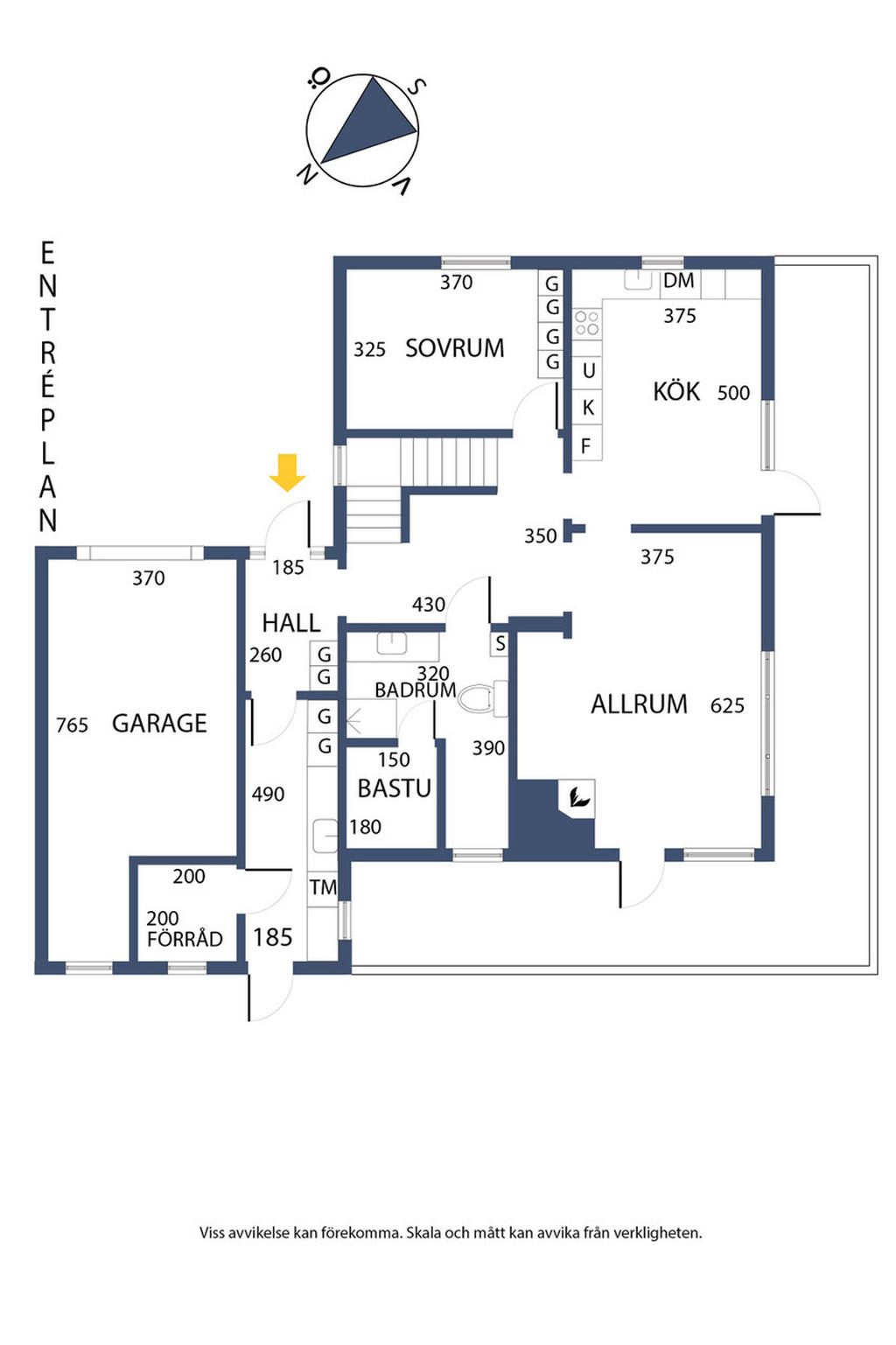 Planlösning, entréplan