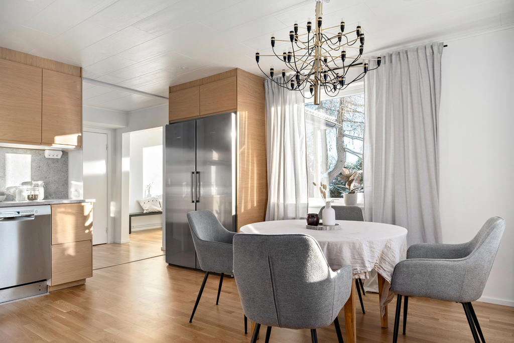 Utrymme för matplats i kök