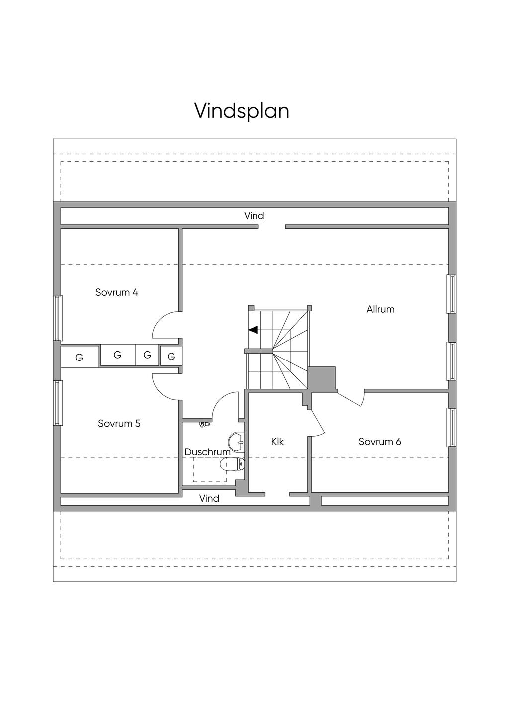 Planlösning övre plan