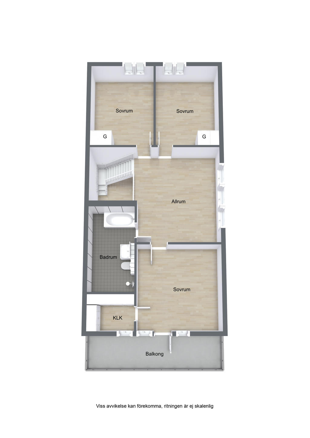 Planlösning övre plan