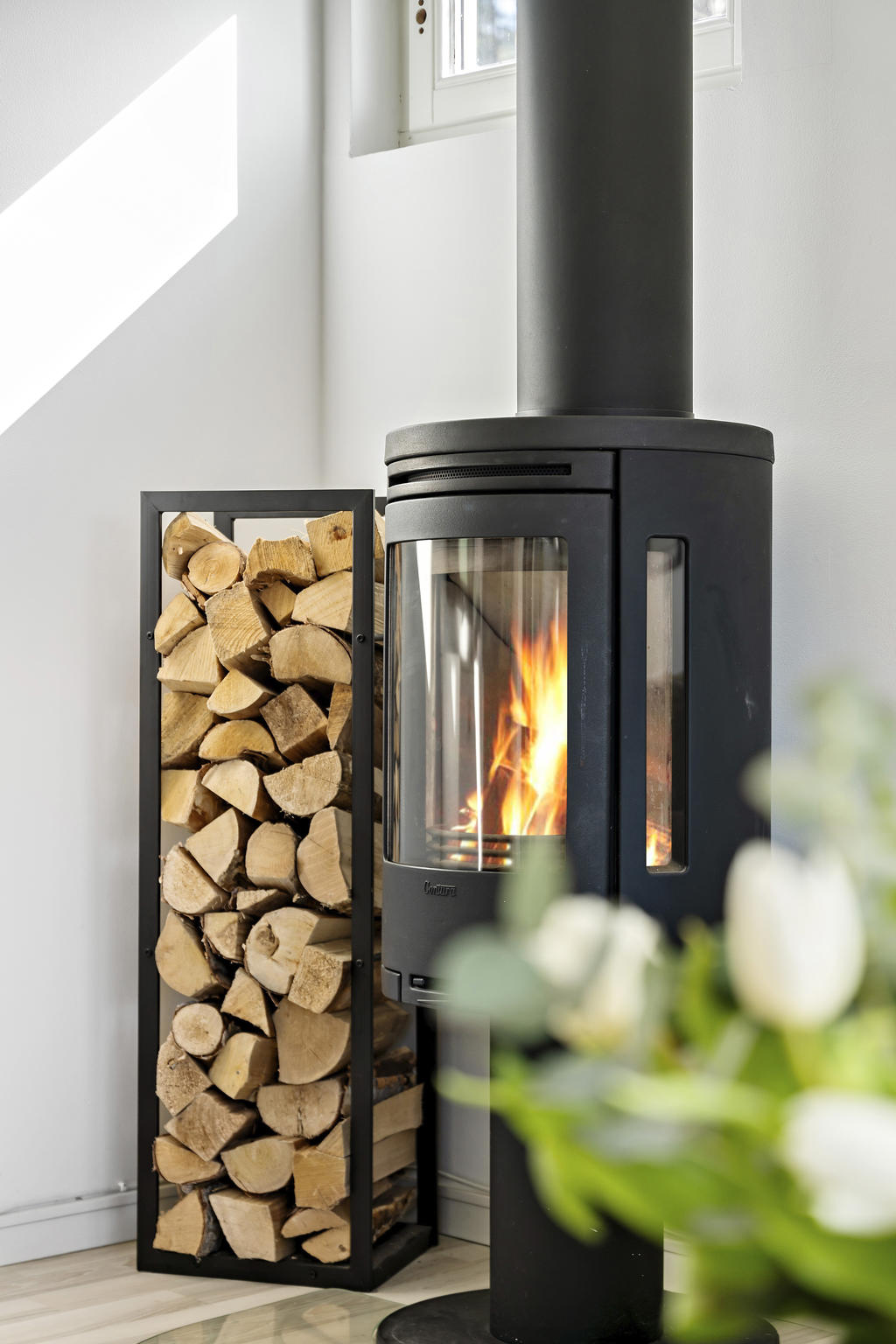 Härligt med braskamin