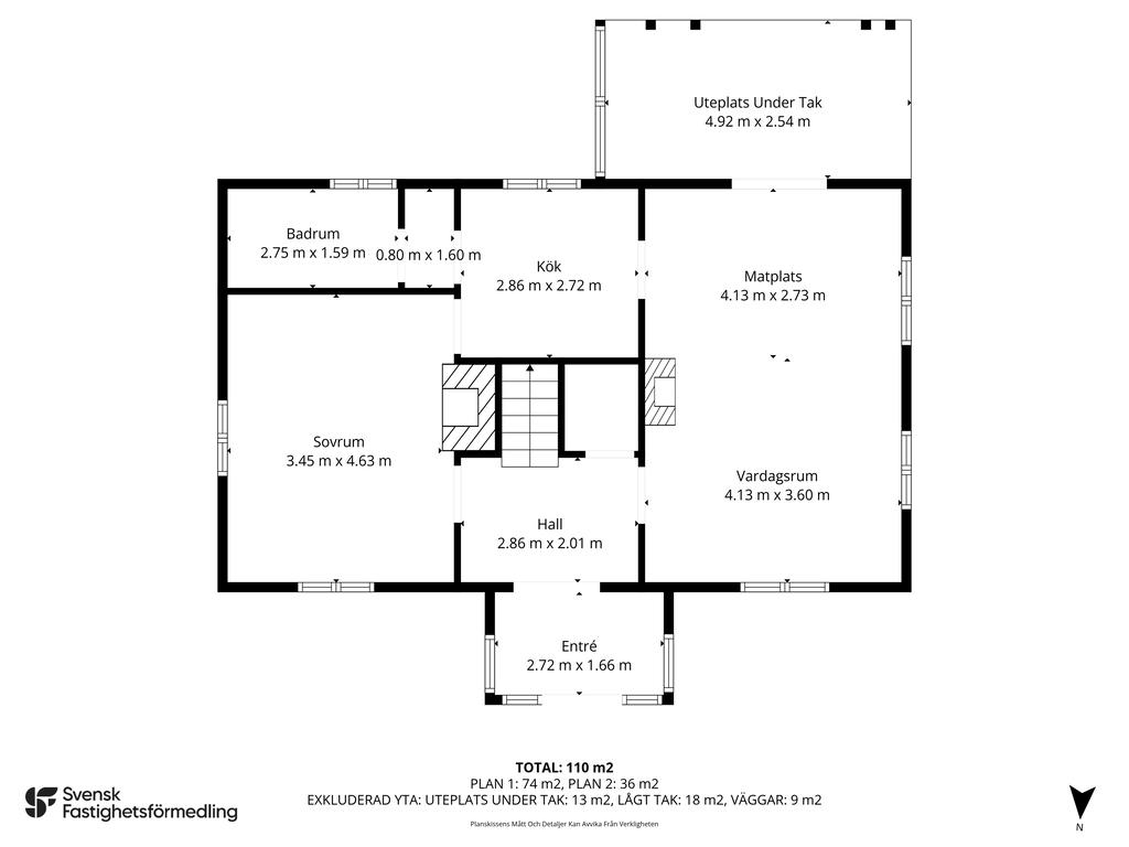Planlösning på entréplan