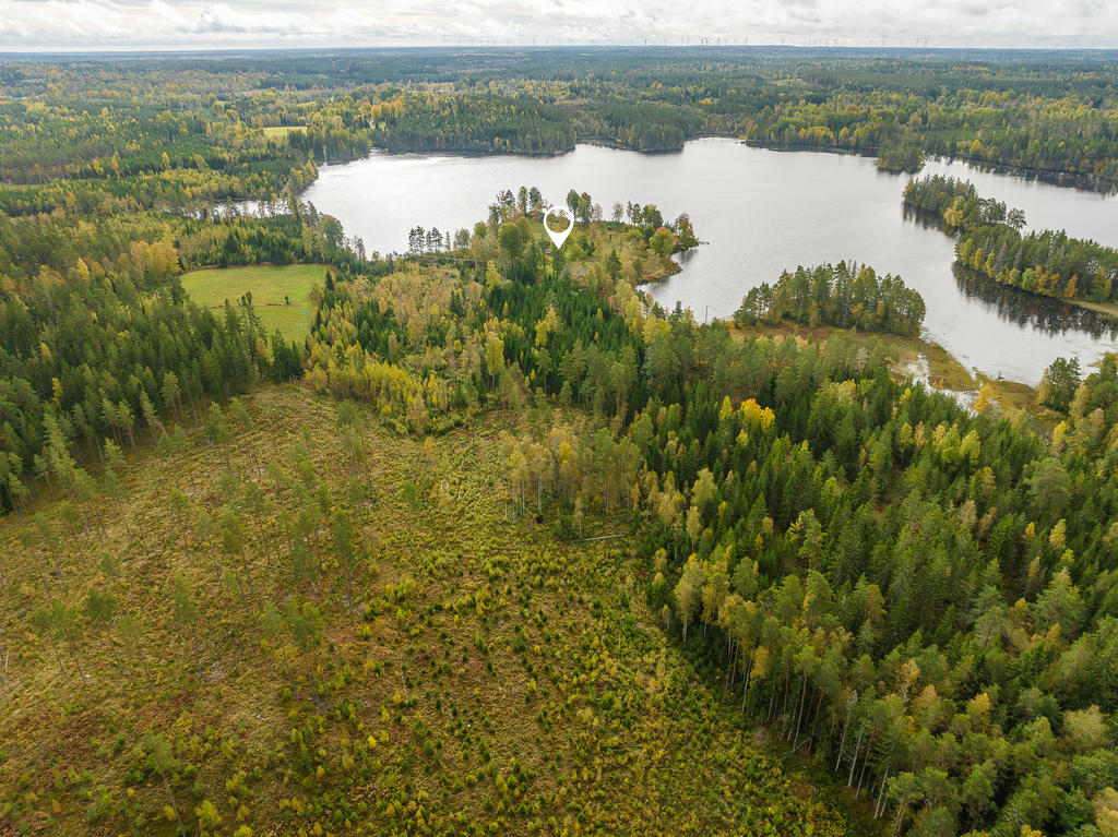 Översiktsbild med husets läge markerat 