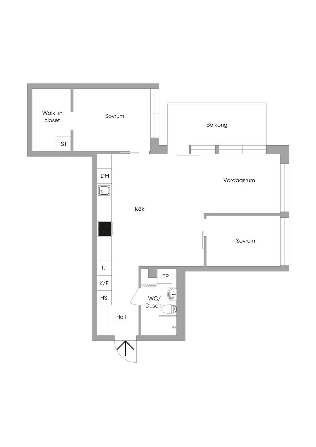 Alternativ planlösning - 3 rok