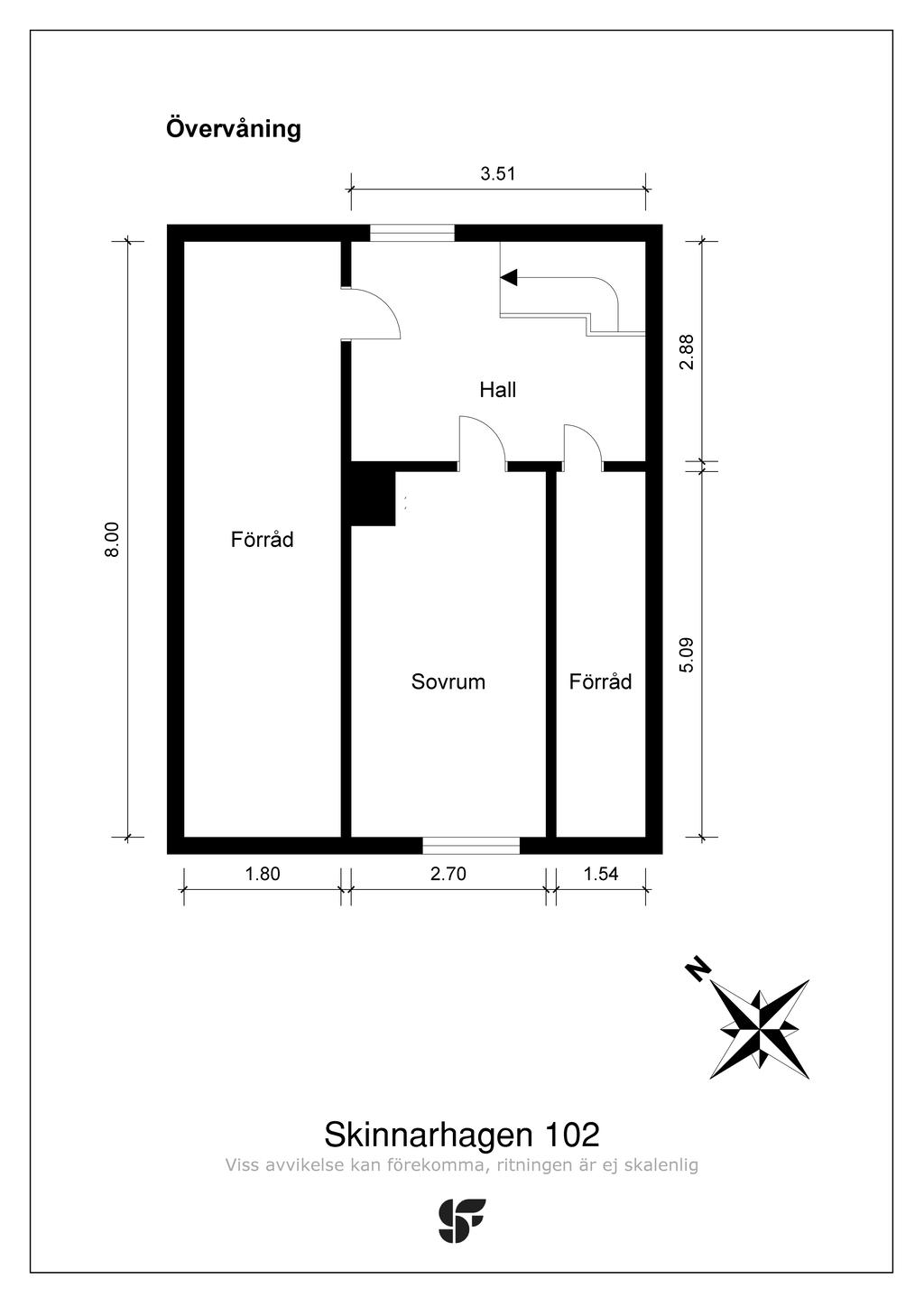 Planritning övervåning