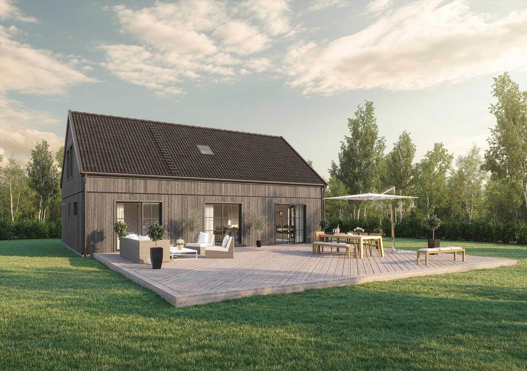 Husförslag från Vårgårdahus som förhandsbeskedet bygger på (OBS att tomten ej är låst till någon husleverantör). För mer info om detta exempelhus, kontakta fredrik.johnsson@vargardahus.se