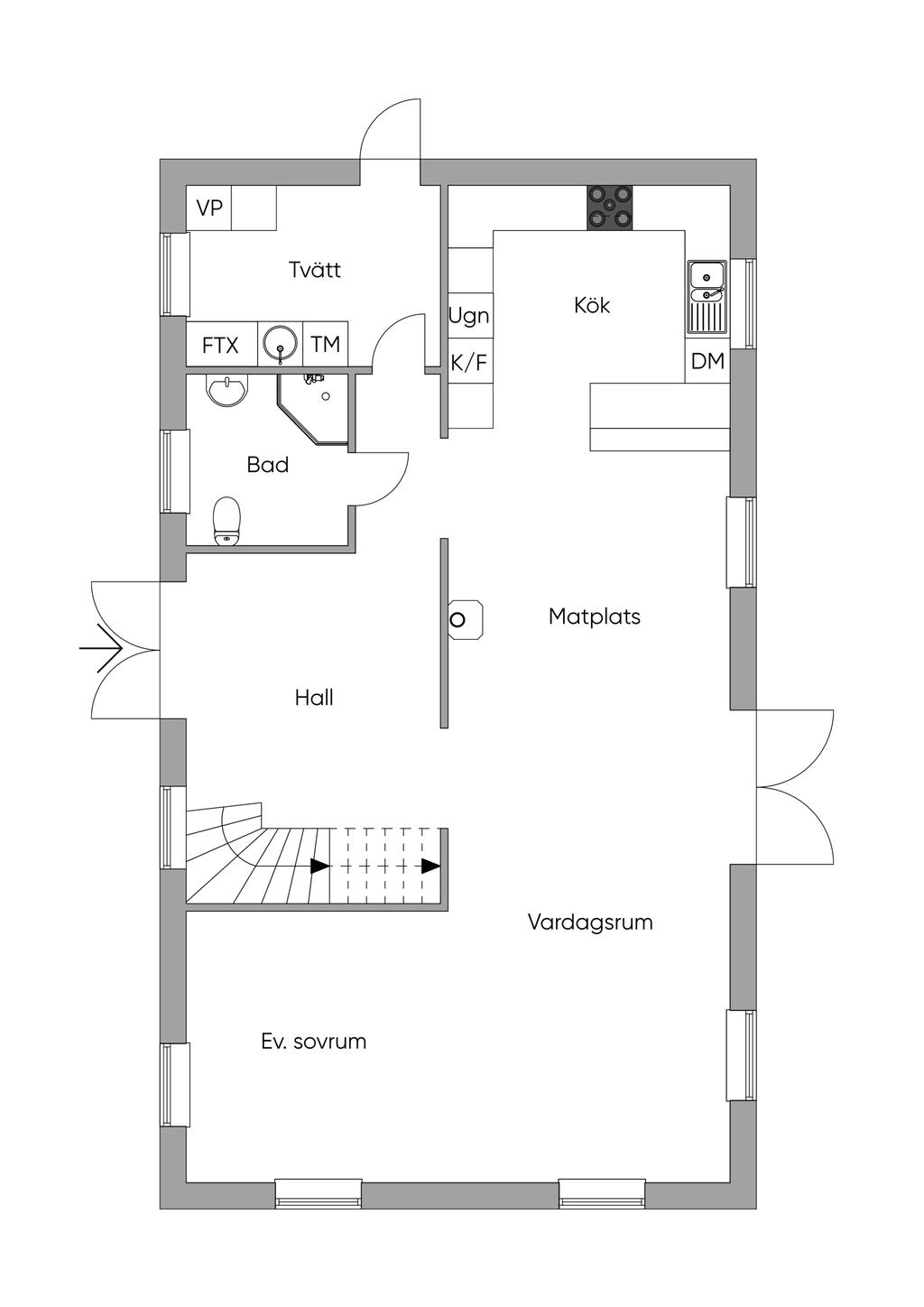 Planritning entréplan