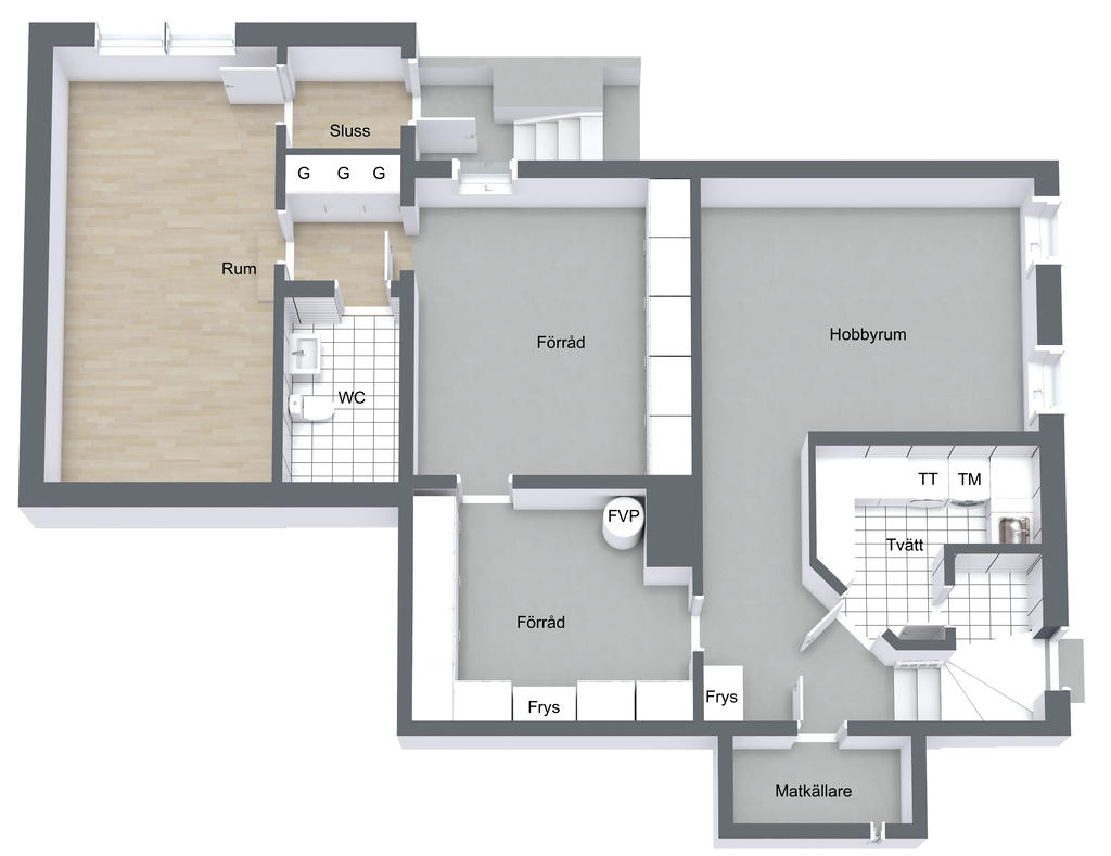 Källarplan.