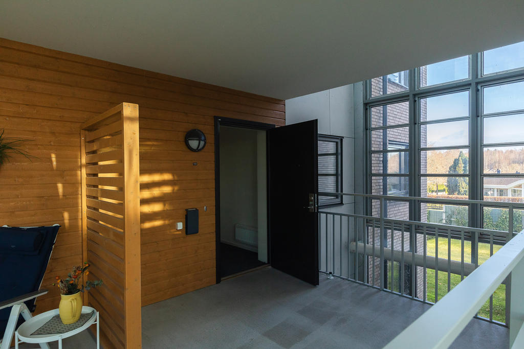 Uteplats på loftgången