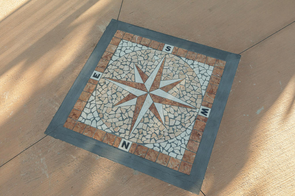 Kompassros som visar husets läge