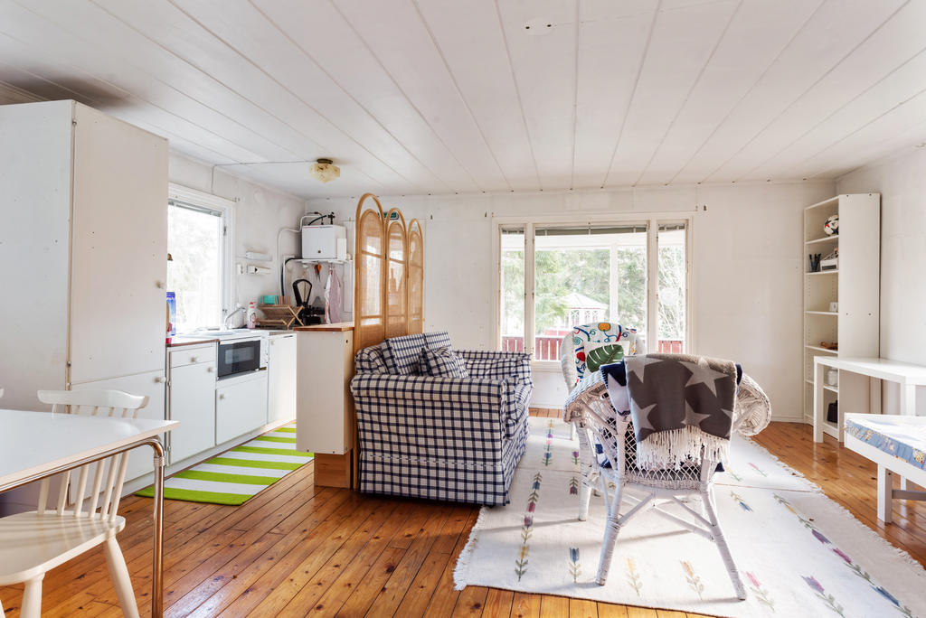 Allrummet och köksdelen.