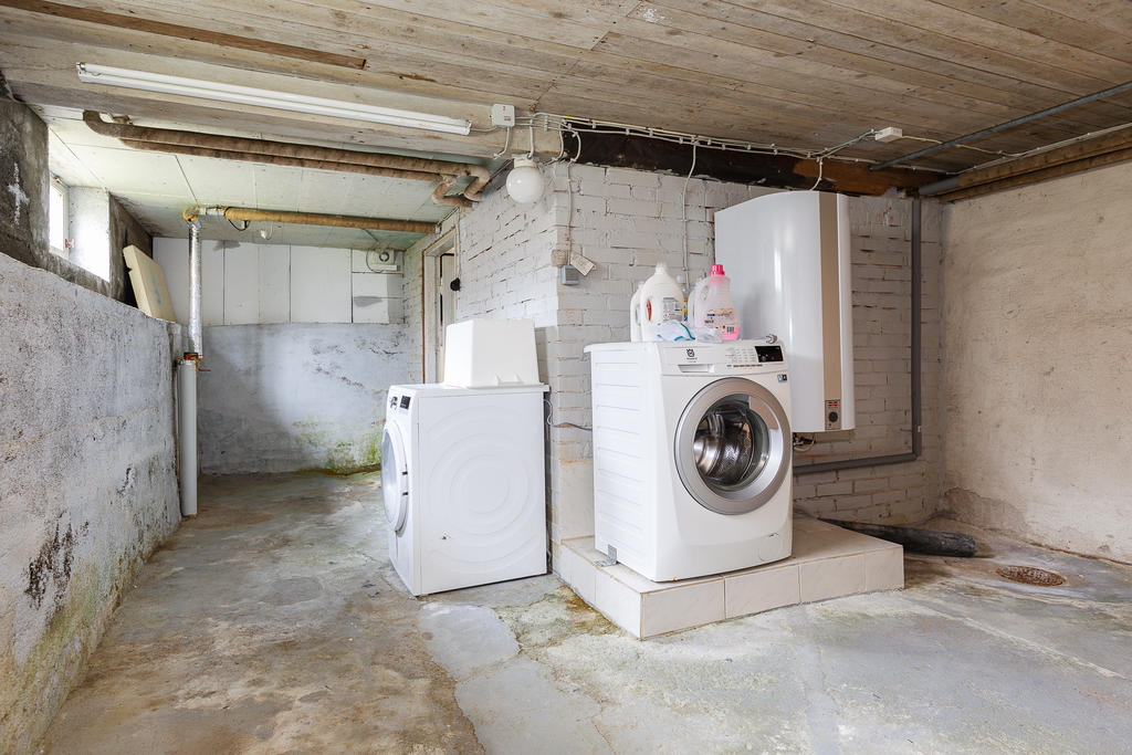 Tvättmöjligheter i källaren