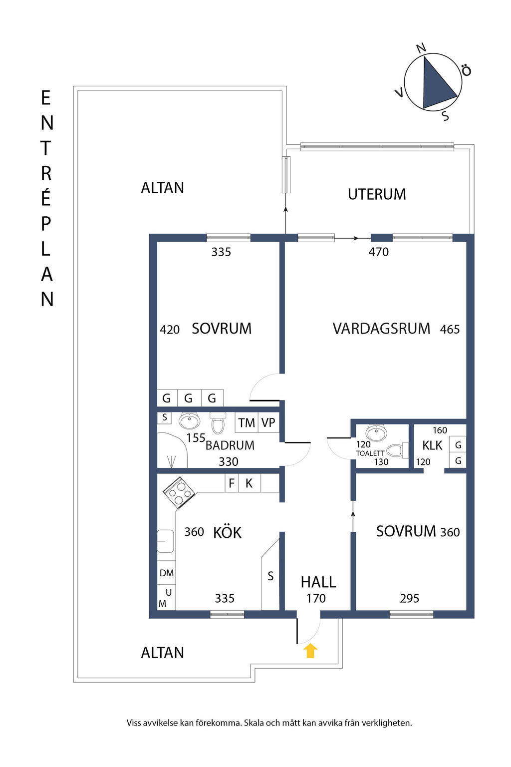 Planlösning, entréplan