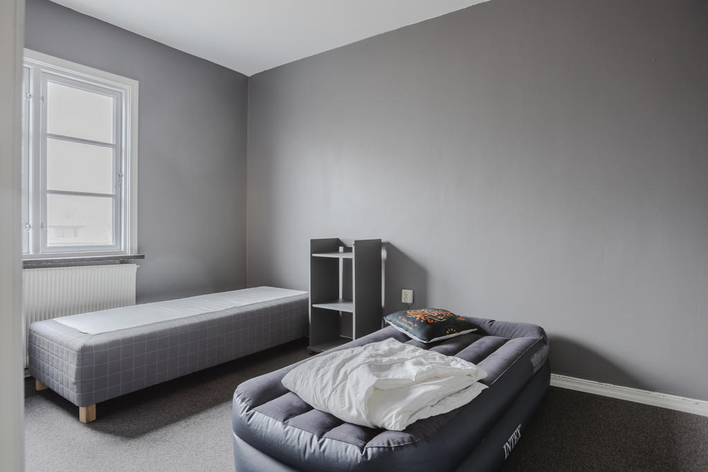 Sovrum innanför tvätt